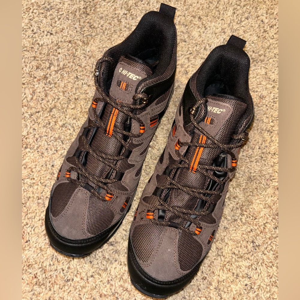 Brown Hi-Tec men’s hiking boots, size 13. Brand new, never worn.